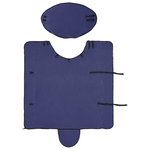 VidaXL vidaXL Horse Blanket Navy Blue 145 cm Polyester 2