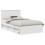 VidaXL vidaXL Bed Frame with Headboard White 120 x 190 cm Solid Pine Wood 2