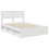 VidaXL vidaXL Bed Frame with Headboard White 150 x 200 cm Solid Pine Wood 4