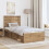 VidaXL vidaXL Bed Frame Artisian Oak 90 x 200 cm Solid Pine Wood 3