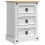 VidaXL vidaXL Bedside Table Corona White 45 x 35 x 64 cm Solid Pine Wood 2