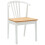 VidaXL vidaXL Dining Chair 2 pcs White and natural Solid Rubberwood 2