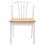 VidaXL vidaXL Dining Chair 2 pcs White and natural Solid Rubberwood 3