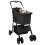 VidaXL vidaXL Folding Pet Stroller Adjustable Black 81 x 47 x 99 cm Polyester 2