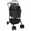VidaXL vidaXL Folding Pet Stroller Adjustable Black 81 x 47 x 99 cm Polyester 3