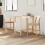 VidaXL vidaXL Dining Chairs 2 pcs Natural 48 x 49 x 95 cm Solid Rubber Wood 2