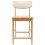 VidaXL vidaXL Dining Chairs 2 pcs Natural 48 x 49 x 95 cm Solid Rubber Wood 3