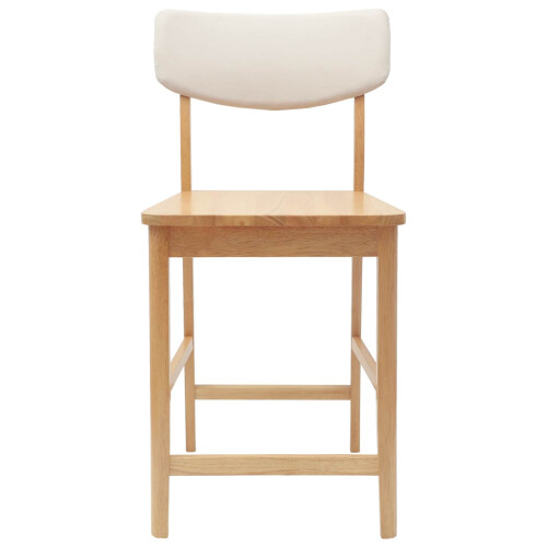 VidaXL vidaXL Dining Chairs 2 pcs Natural 48 x 49 x 95 cm Solid Rubber Wood 2