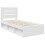 VidaXL vidaXL Bed Frame with Headboard White 75 x 190 cm Solid Pine Wood 4