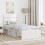 VidaXL vidaXL Bed Frame with Headboard White 75 x 190 cm Solid Pine Wood 3