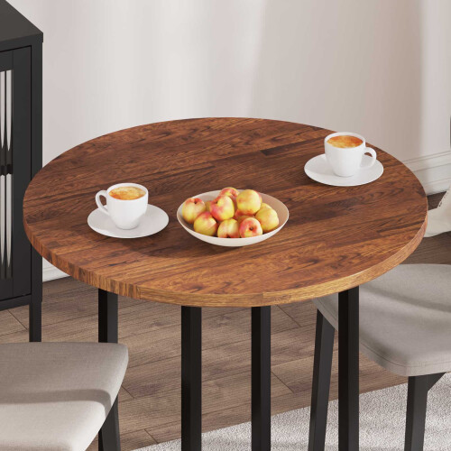 VidaXL vidaXL Table Top Light Brown Ø 80 x 2.5 cm Solid Oak Wood 2