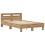 VidaXL vidaXL Bed Frame with LED Artisan Oak 120 x 190 cm Engineered Wood 3