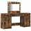 VidaXL vidaXL Dressing Table with Mirror Lights 3 pcs Brown Engineered Wood 2
