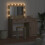 VidaXL vidaXL Dressing Table with Mirror Lights 2 pcs Brown Engineered wood 4
