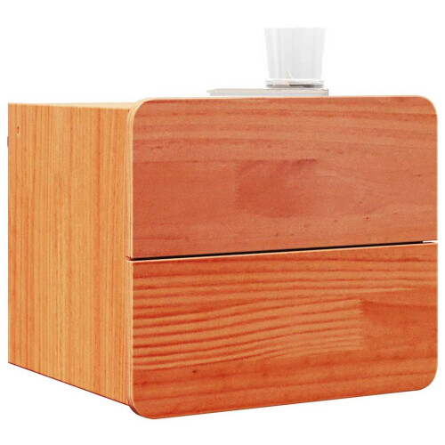 VidaXL vidaXL Bedside Table Wax Brown 39 x 34 x 33 cm Solid pinewood 1