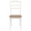 VidaXL vidaXL Dining Chair 2 pcs White and Natural Solid Rubber Wood 2