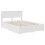 VidaXL vidaXL Bed Frame with Headboard White 160 x 200 cm Engineered Wood 3