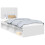 VidaXL vidaXL Bed Frame with Headboard White 90 x 190 cm Solid Pine Wood 2
