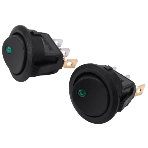 40PCS LED Dot Light 12V Car Auto Boat Round Rocker /OFF TOGGLE SPST 2