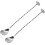 Cocktail Sticks Σετ 4 ανοξείδωτου αναδευτήρα Paddle Drink Stirrers Stir Sticks 6