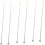 Stainless Cocktail Sticks Αναδευτήρας από ανοξείδωτο ατσάλι Swizzle Stick 6τμχ Σετ 1