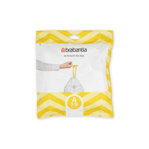 Brabantia Brabantia PerfectFit Bin Liners (Size A/3 Litre) Thick Plastic Trash