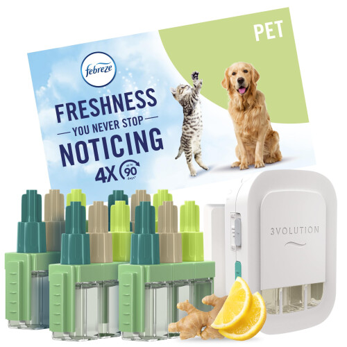 Febreze Febreze 3Volution Air Freshener Plug in Pet (Plug + 4 Refills)