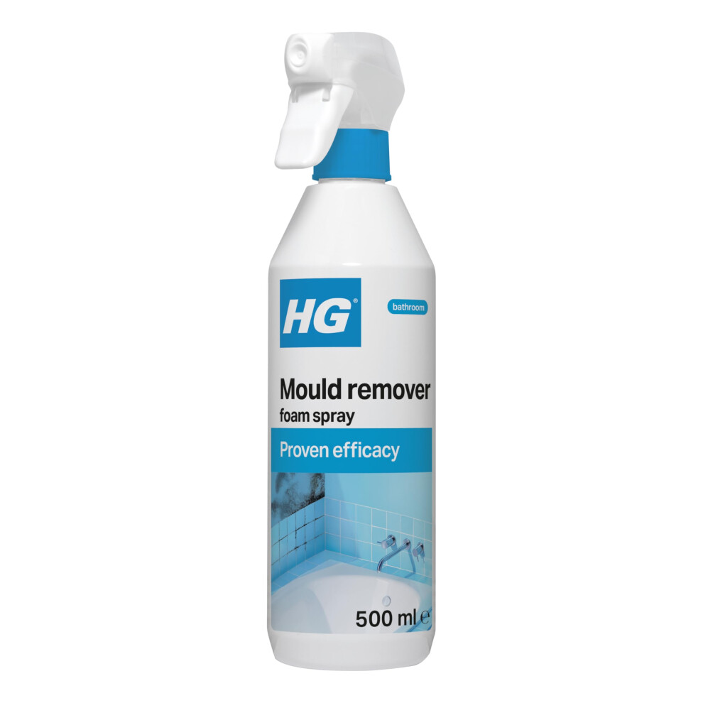 Hg Mould Remover Foam Spray, Black Mould & Mildew Cleaner, Removes