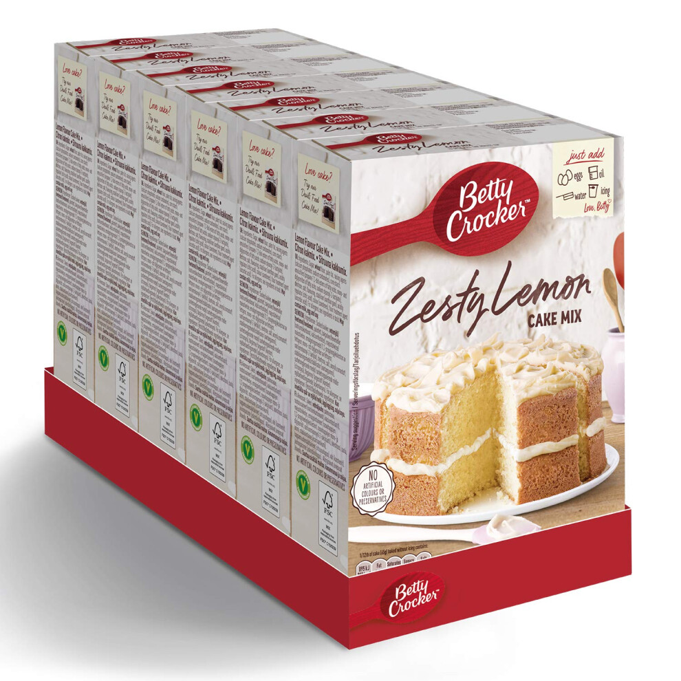 Betty Crocker Zesty Lemon Cake Mix 425G (Pack Of