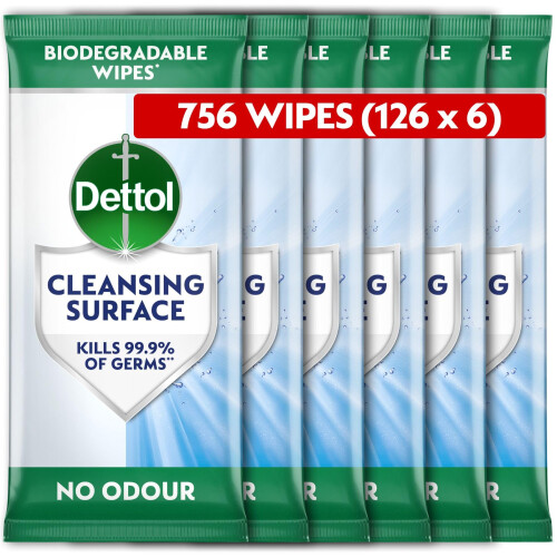 Dettol Dettol Antibacterial Cleansing Surface Biodegradable Wipes, Fragrance