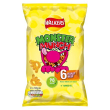 Walkers Monster Munch Roast Beef Multipack Snacks Crisps