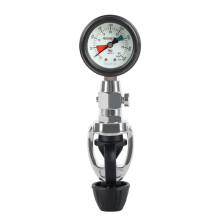 Messing Drukmeter met Jukconnector voor Duikaccessoires. Nauwkeurige Drukmeting voor Nachtduiken.