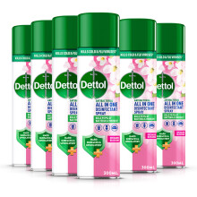 Dettol All in One Disinfectant Spray, Orchard Blossom, 6 x 300 ml
