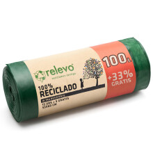 Relevo Large Bin Bags 100L – Made from 100% Recycled Material.