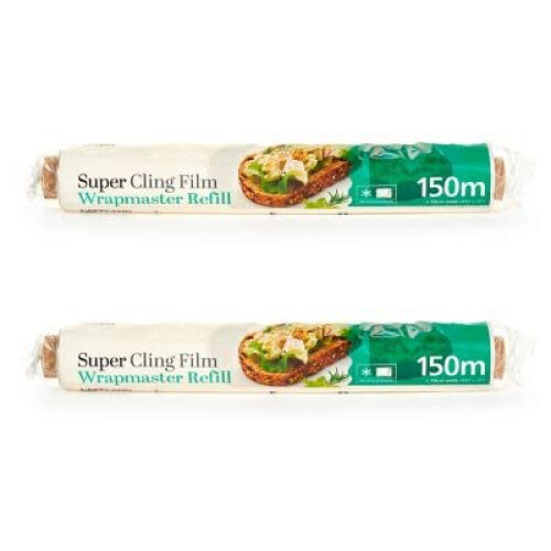 Lakeland LAKELAND 2 Pack Super Cling Film Wrapmaster Dispenser Refill Rolls
