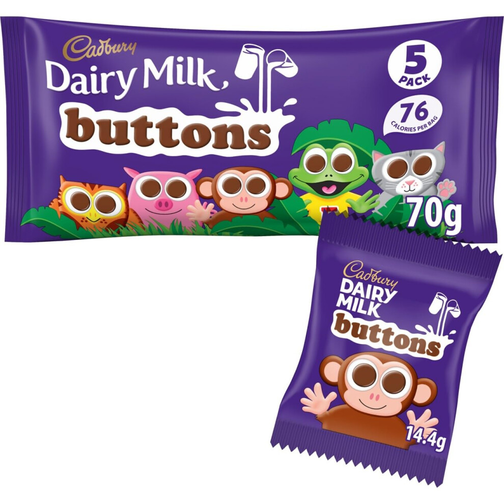Cadbury Dairy Milk Buttons Treatsize Bags, Small Bags Of Creamy Milk