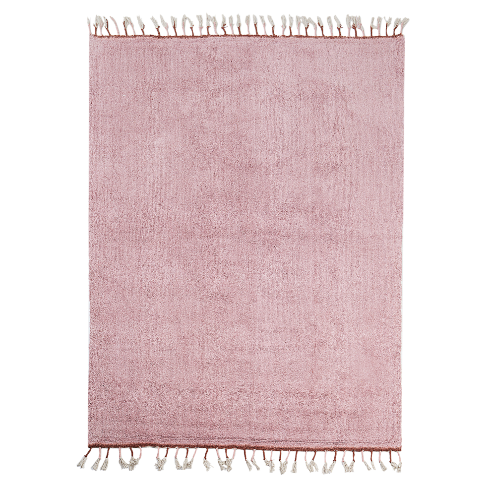 Beliani Kids Rug Caparli Pink 140 X 200 Cm Cotton