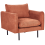 Beliani Armchair VINTERBRO Chenille Golden Brown 1