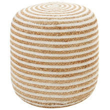 Pouffe RESAFA Jute White Beige
