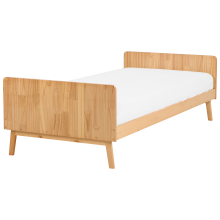 Bed Pine Wood BONNAC 90 x 200 cm (EU Single) Light Brown