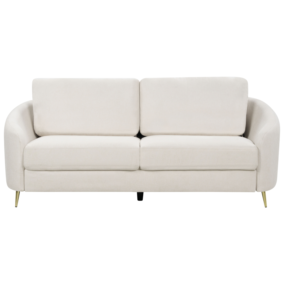 Beliani Sofa 3 Seater Trosa Fabric Beige