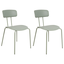 Set of 2 Dining Chairs SIBLEY Light Green