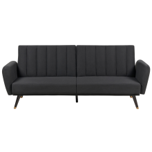 Sofa Bed 3 Seater VIMMERBY Fabric Black