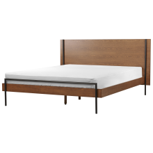 Bed LIBERMONT 160 x 200 cm (EU King Size) Dark Ash Wood
