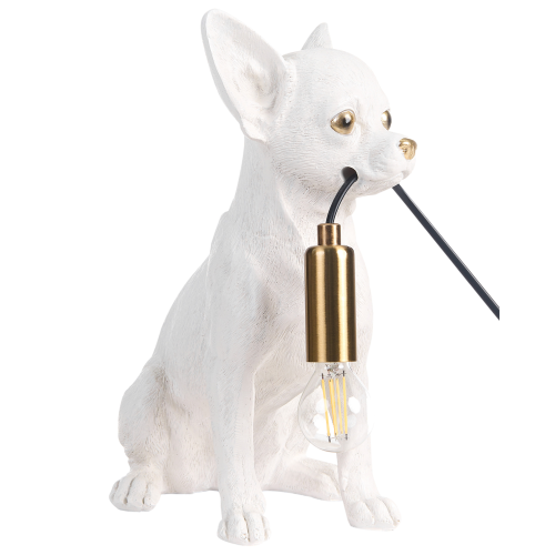 Beliani Table Lamp Dog ROCCO White