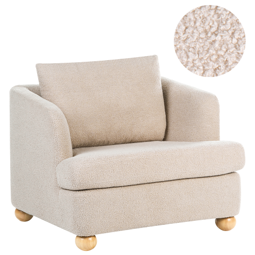 Beliani Armchair RATTVIK Boucle Beige
