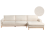 Beliani Corner Sofa 4 Seater SIGGARD Boucle White Left Hand 1