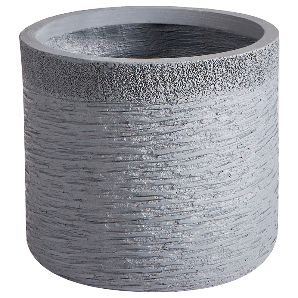 Beliani Plant Pot Samos 26 Cm Grey