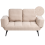 Beliani Sofa Bed 2 Seater BREKKE Boucle Beige 1