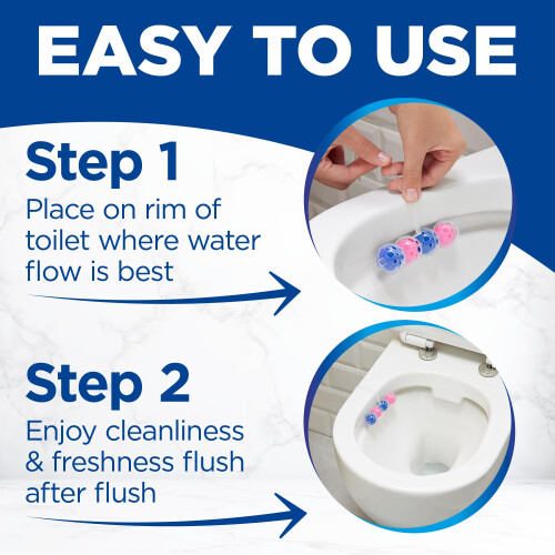 Bloo Bloo Power Active Toilet Rim Block - Fresh Flowers, with 2